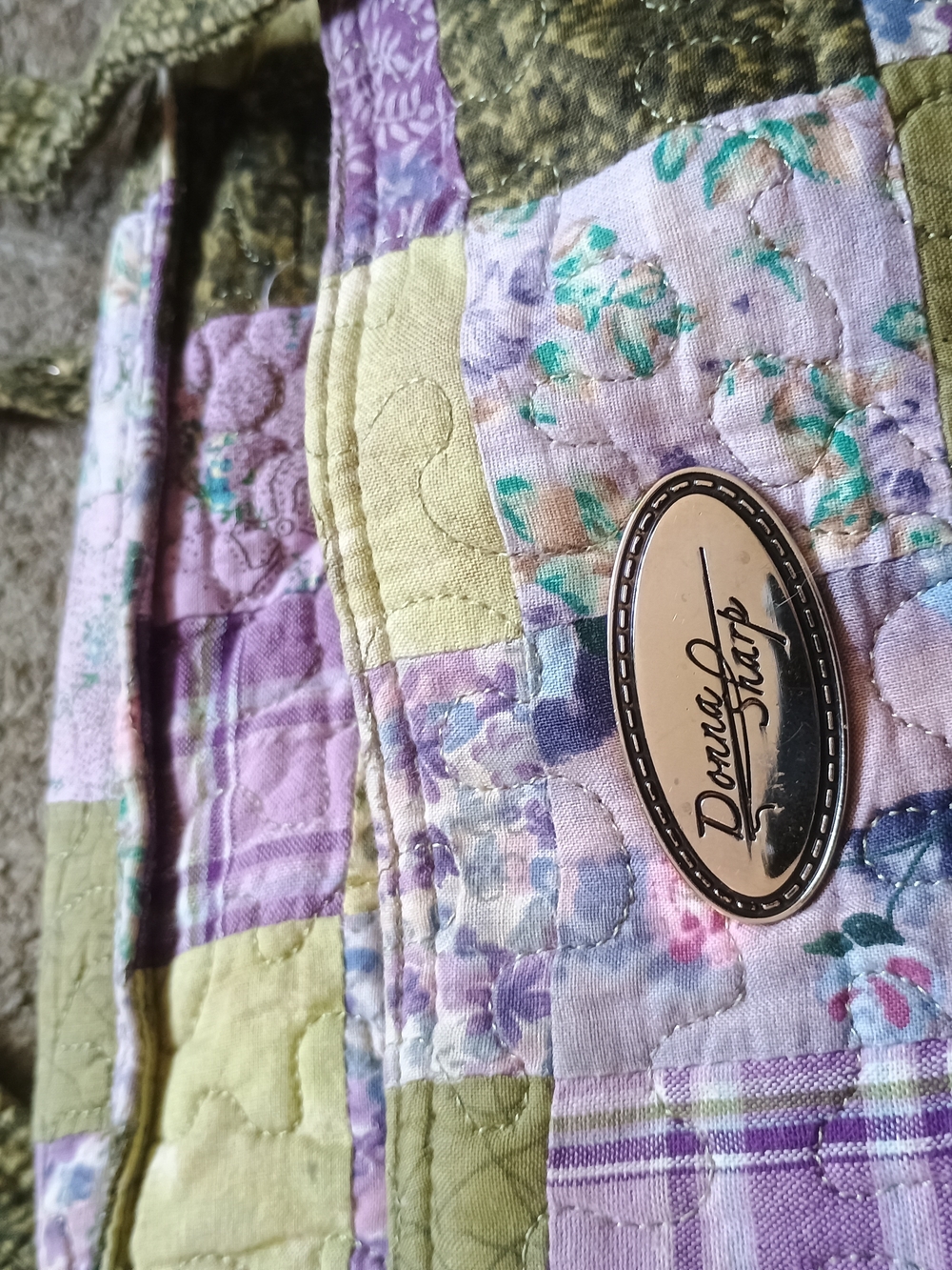 Donna Sharp Lavender Patchwork Shoulder Bag